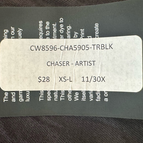 Chaser graphic t-shirt, size small, black - Picture 2 of 4